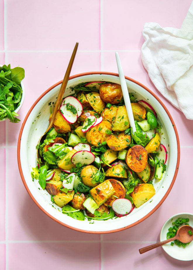 Arugula Pesto Potato Salad