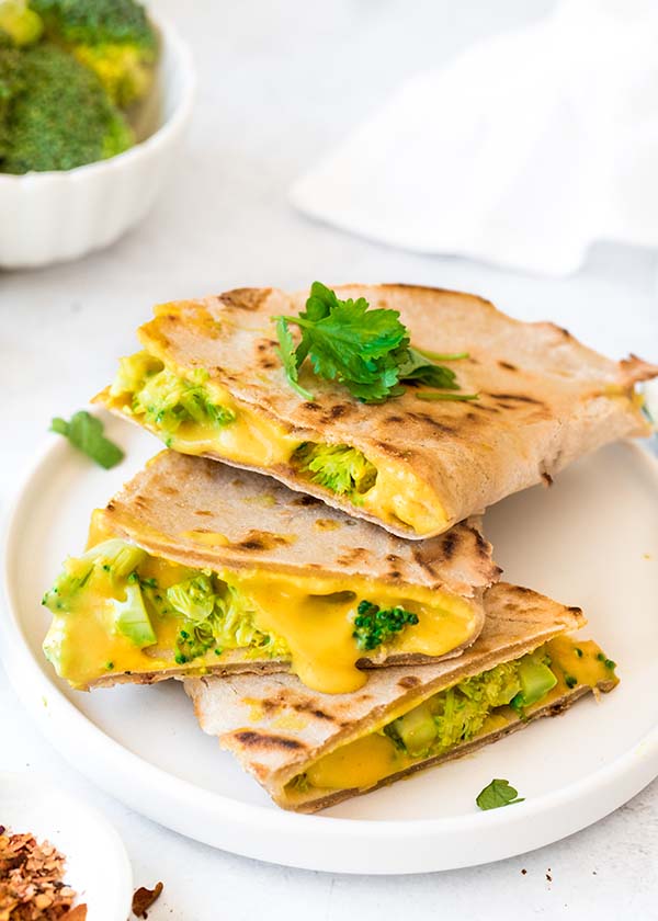 Broccoli Cheese Quesadillas