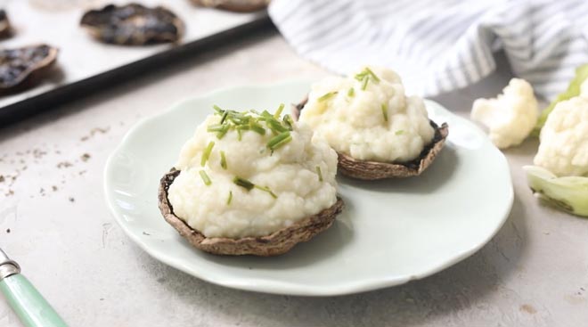 Cauliflower Portobello Boats 