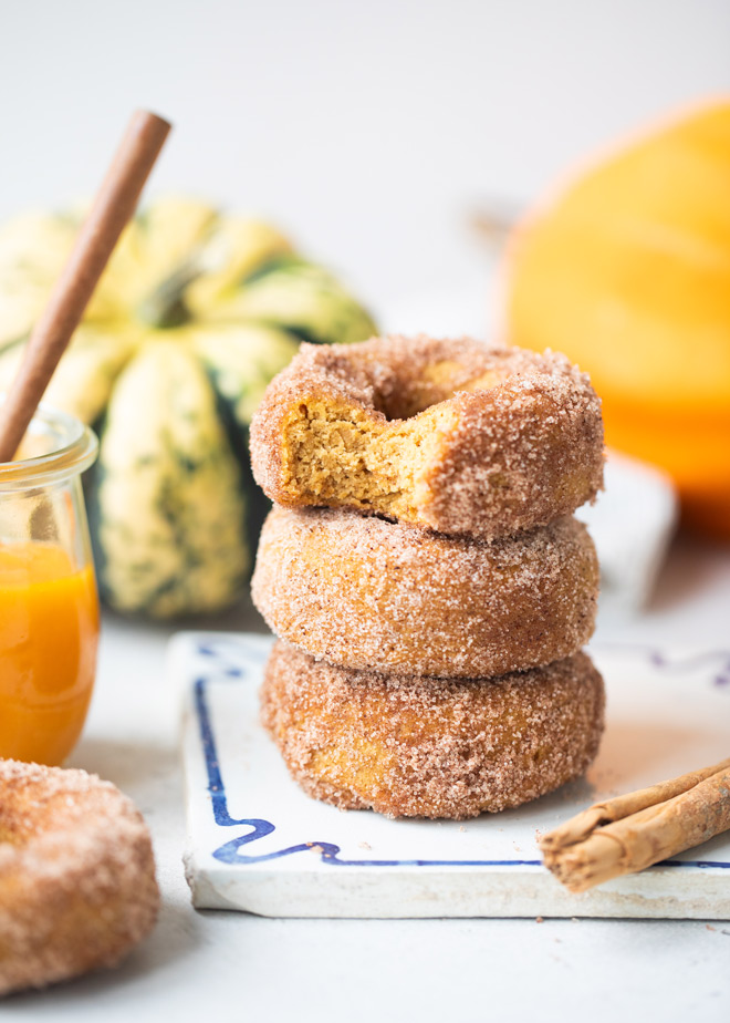 Cinnamon Sugar Pumpkin Donuts