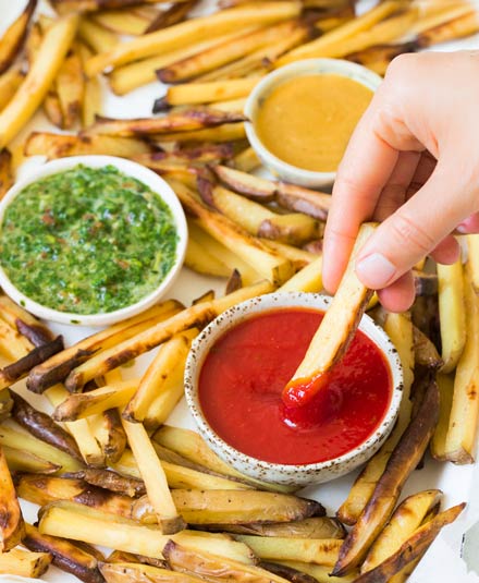 Fries With Three Dipping Sauces