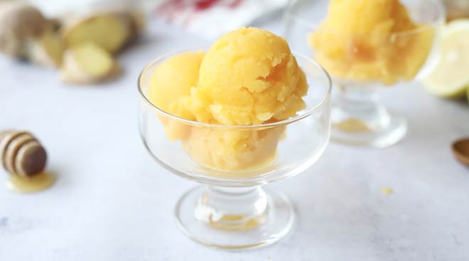 Peach Ginger Sorbet 