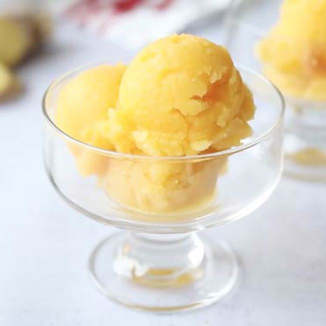 Peach Ginger Sorbet