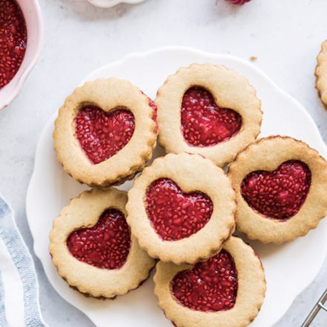 Raspberry Linzer Cookies