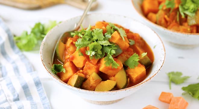 Sweet Potato & Zucchini Stew 