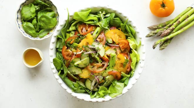 Tomato, Cucumber, & Herb Salad 