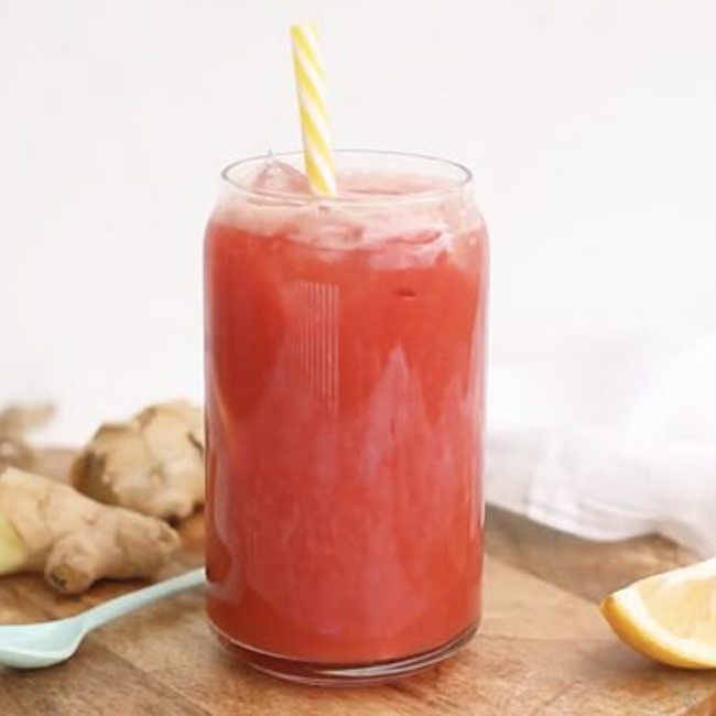 Watermelon, Strawberry and Ginger Lemonade