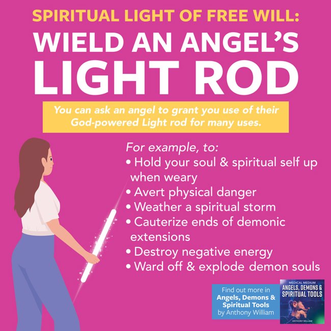Spiritual Light of Free Will - Wield An Angels Light Rod