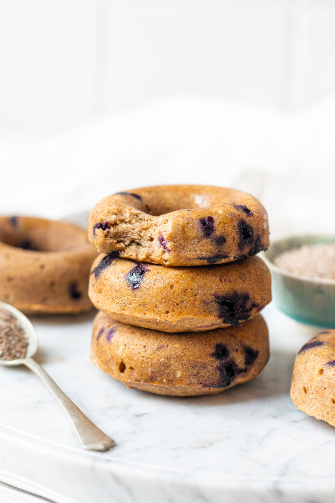 Wild Blueberry Cardamom Donuts