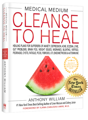 Cleanse To Heal: Healing Plans For Sufferers of Anxiety, Depression, Acne, Eczema, Lyme, Gut Problems, Brain Fog, Weight Issues, Migraines, Bloating, Vertigo, Psoriasis, Cysts, Fatigue, PCOS, Fibroids, UTI, Endometriosis & Autoimmune by Anthony William, Medical Medium